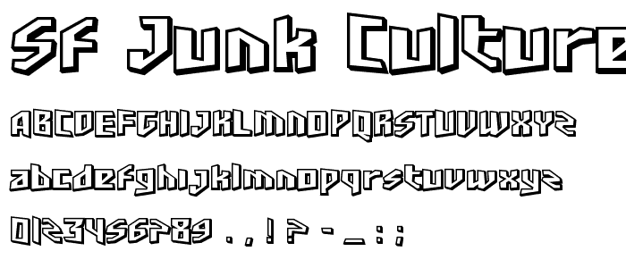 SF Junk Culture Shaded font